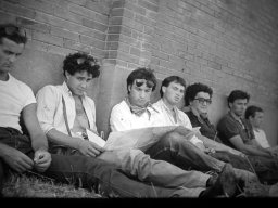 da sx Lucio Folloni-Mauro Lugli-Paolo Sassi-Paolo Casini-Cecio-Papi-Fabrizio Catellani